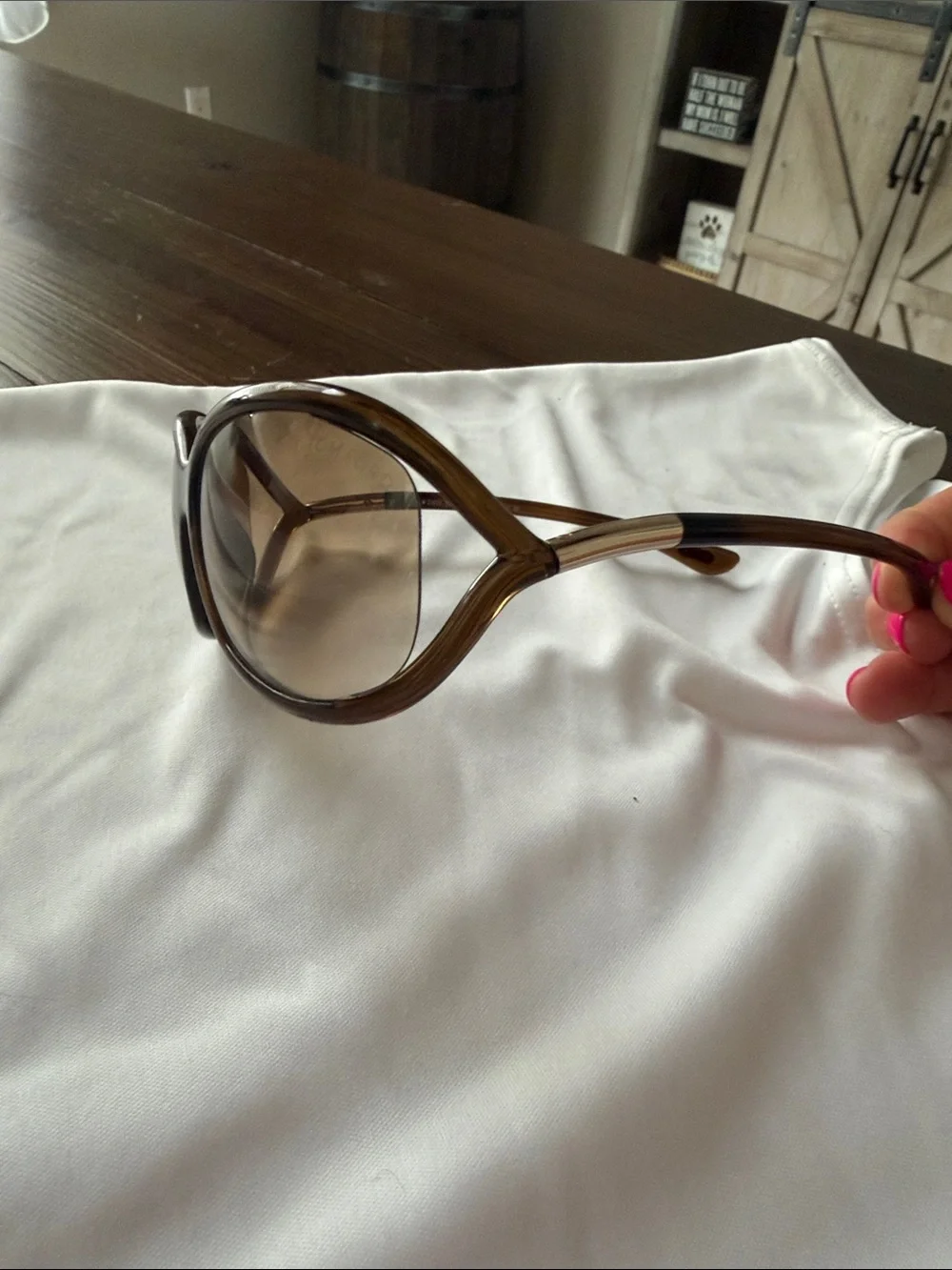 Tom Ford Brown Gradient Oversized Women's Sunglasses-Jennifer style